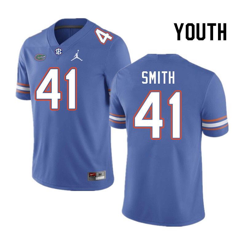 Youth #41 Hunter Smith Florida Gators College Football Jerseys Stitched-Royal